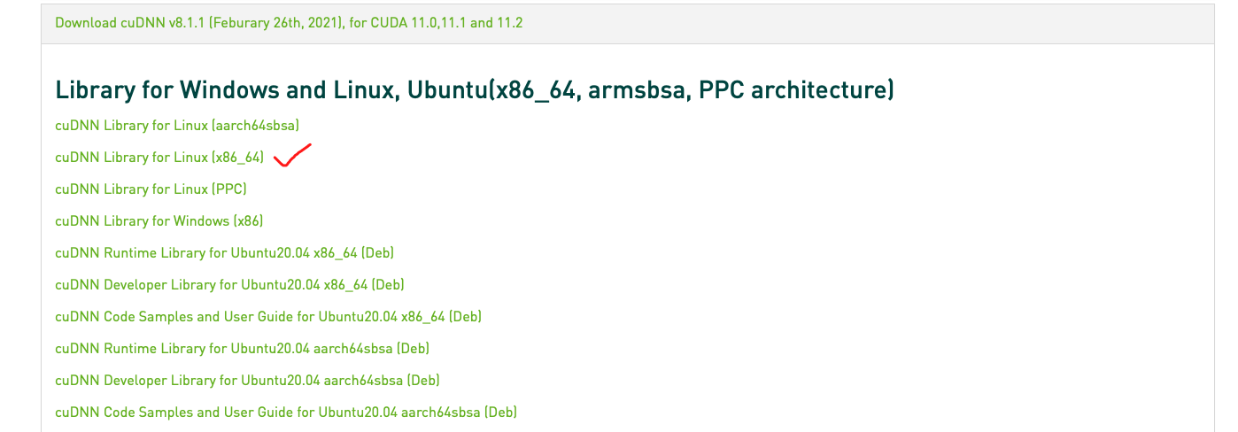 搭建python3.8虚拟环境+CUDA 11.2+cudnn 8.1.1安装+解决‘libcudart.so.11.0‘和‘libnvinfer.so.7‘动态库缺失