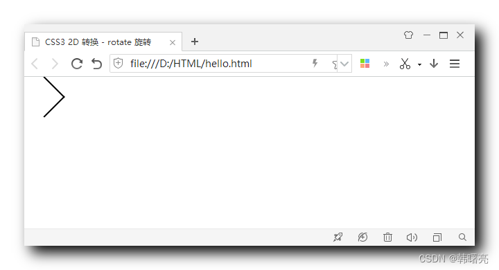 【CSS3】CSS3 2D 转换 - rotate 旋转 ② ( 使用 rotate 旋转绘制三角形 )
