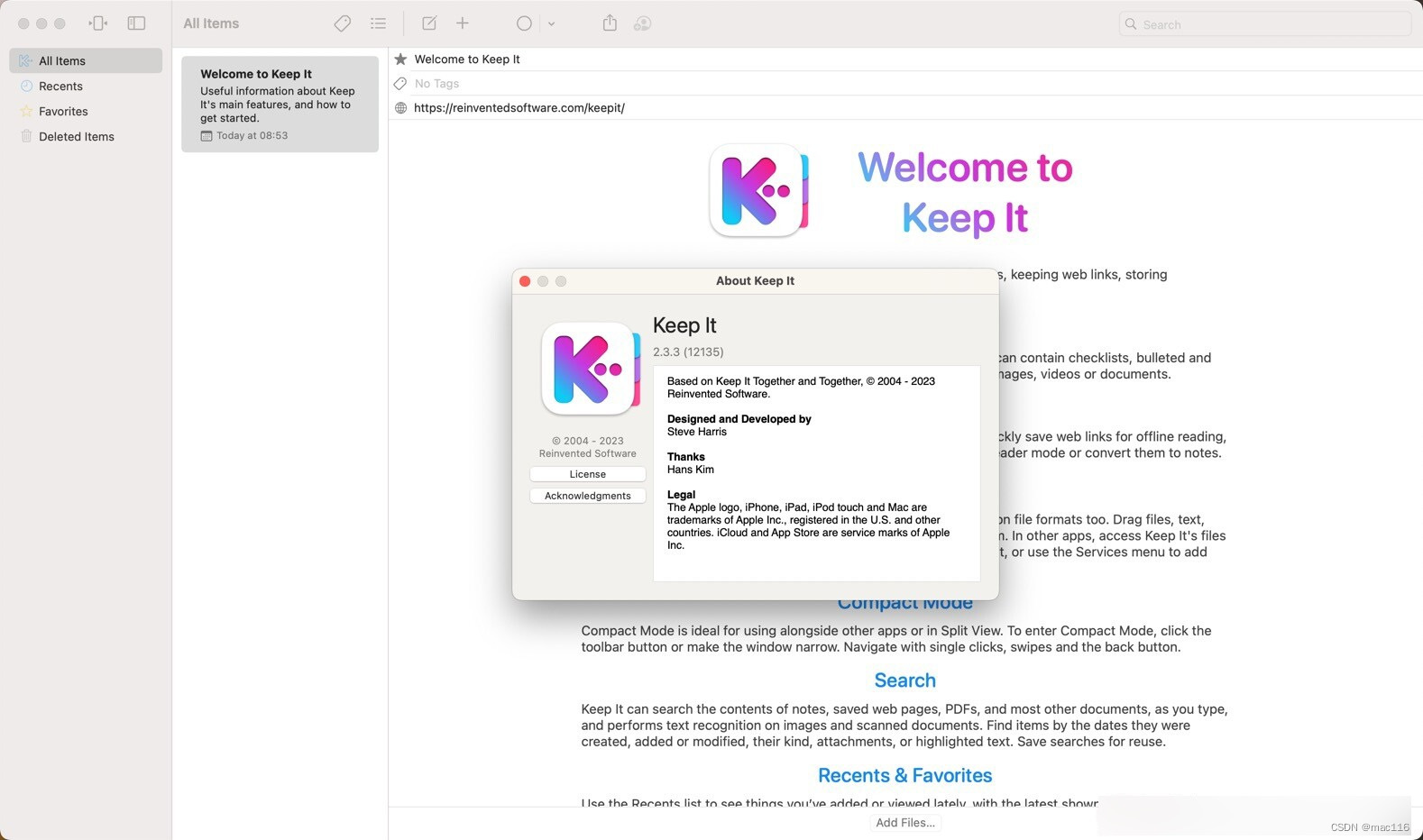 笔记软件 Keep It mac v2.3.3中文版新增功能