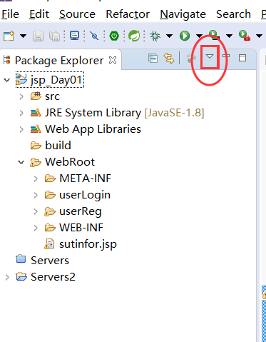 eclipse package presentation hierarchical