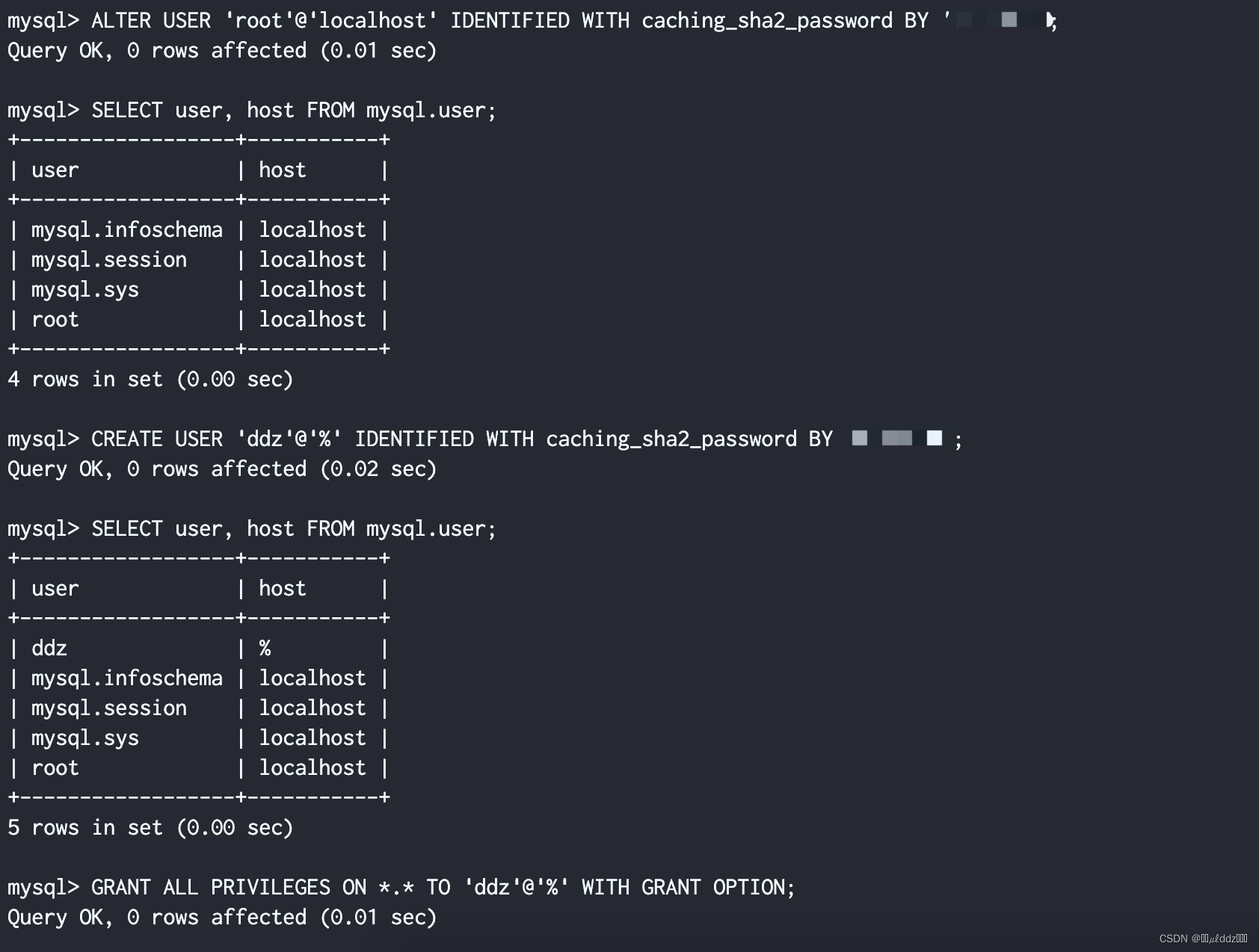 MySQL8.0 创建用户、配置用户权限、添加外网访问