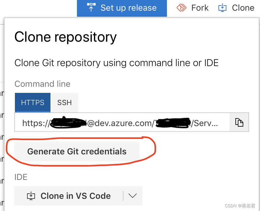 Generate Git credentials