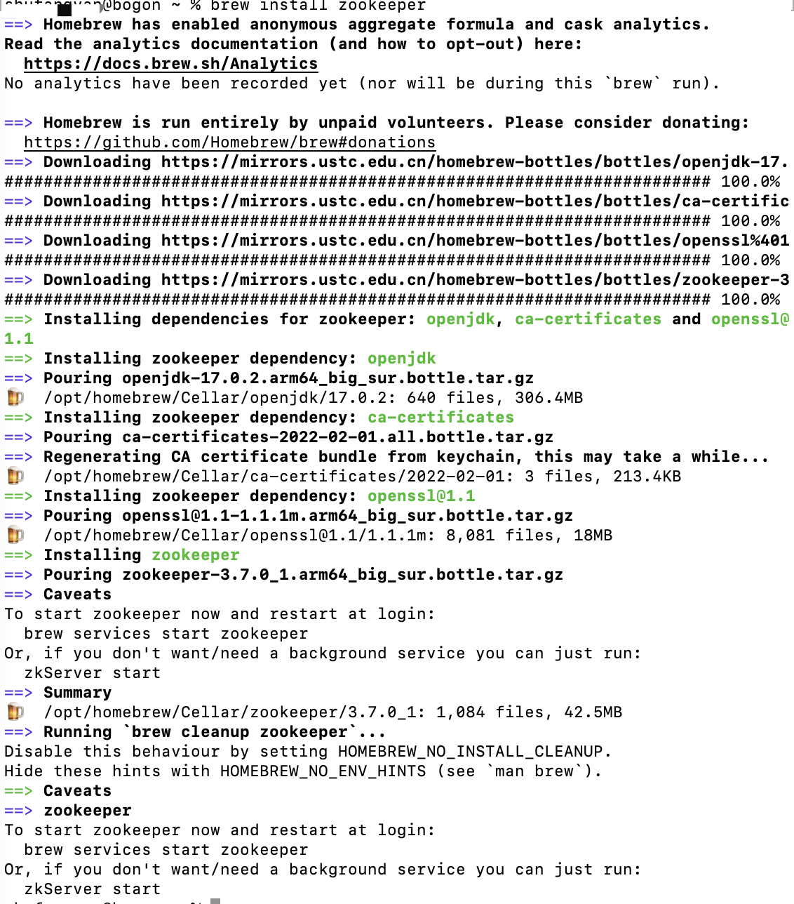 mac用Homebrew安装zookeeper_homebrew zkCSDN博客