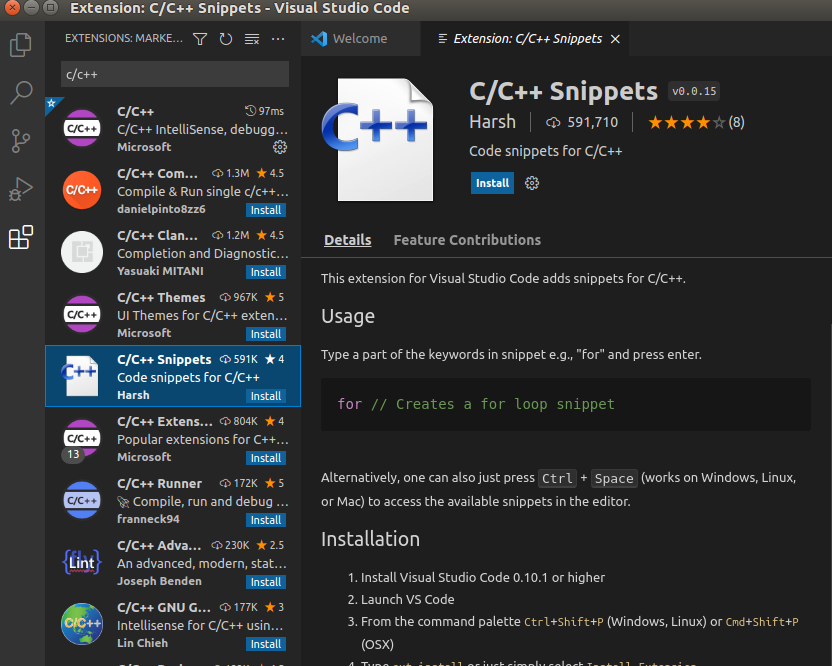 Linux下VSCode的安装和使用（VScode C/C++配置 CMake的使用）（GCC、GDB）（各类插件 Snippets、Code ...