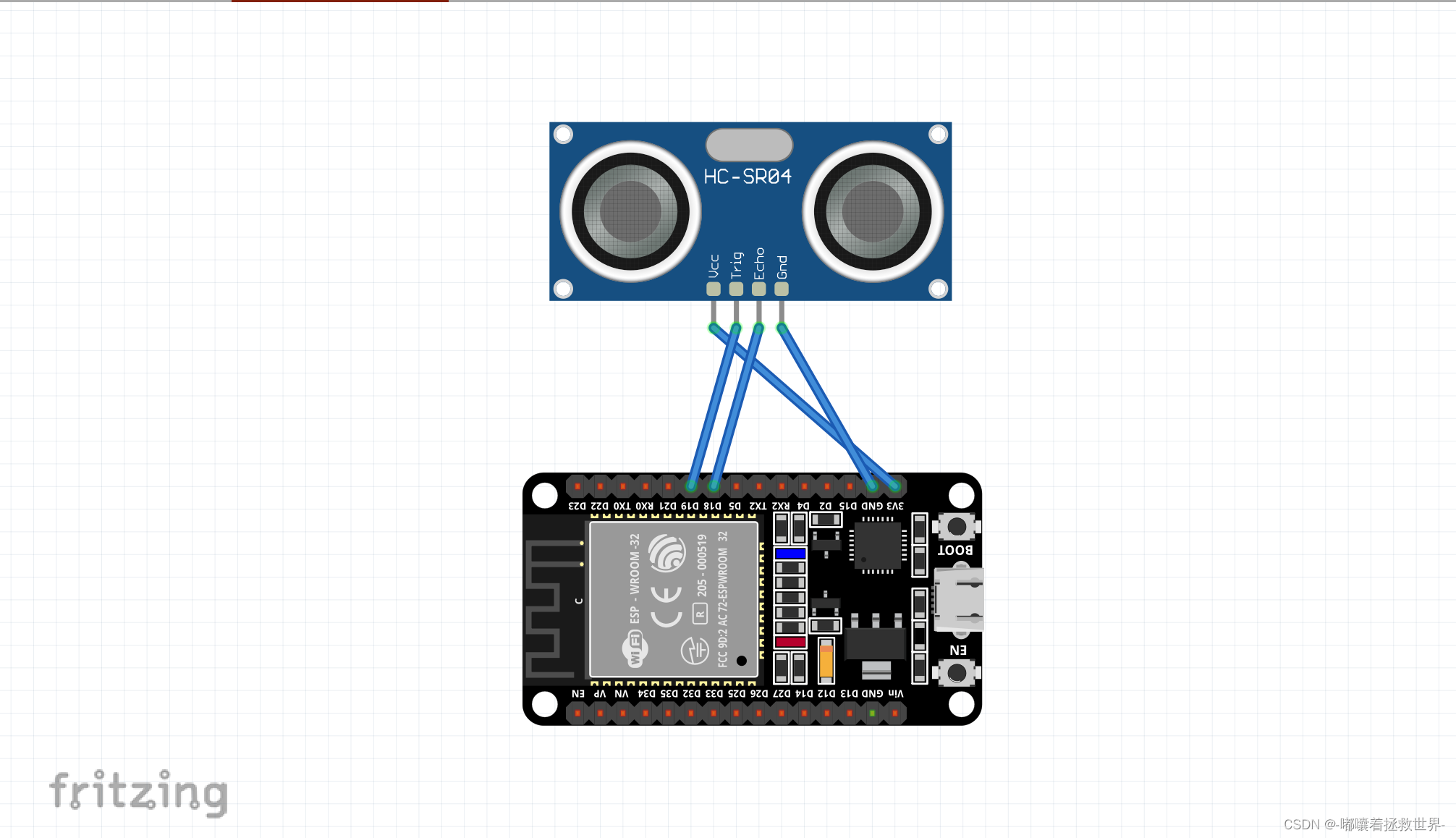 Diagrama de conexión fritzing