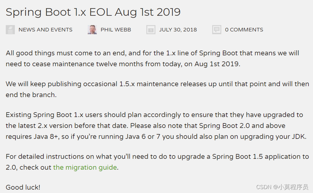 再见 Spring Boot 1.X ，Spring Boot 2.X 走向舞台中心