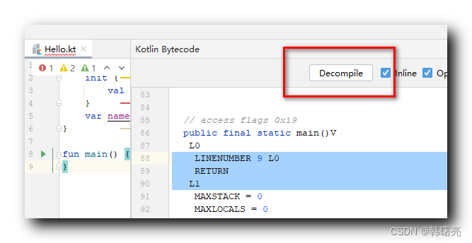 【错误记录】Kotlin 代码编译时报错 ( Variable ‘name‘ must be initialized | 初始化块定义在所有属性之后 )