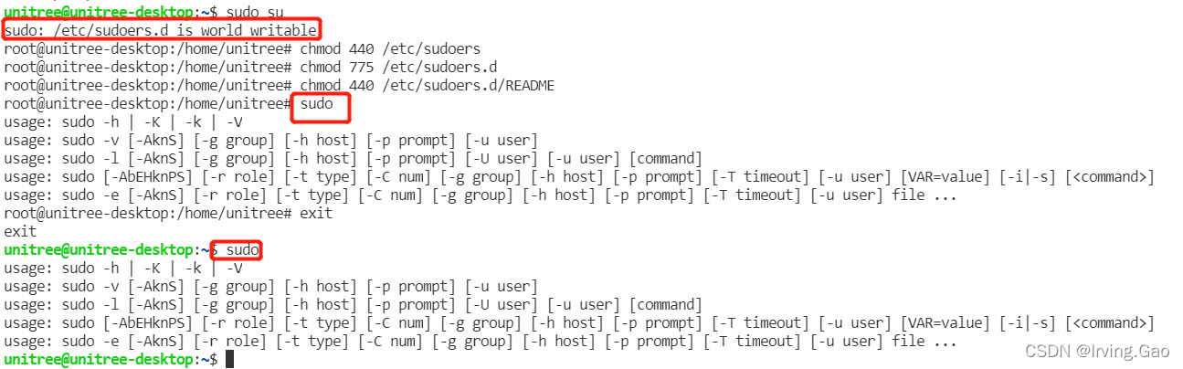 Ubuntu18.04——问题解决：Sudo: /Etc/Sudoers.D Is World  Writable_Irving.Gao的博客-Csdn博客