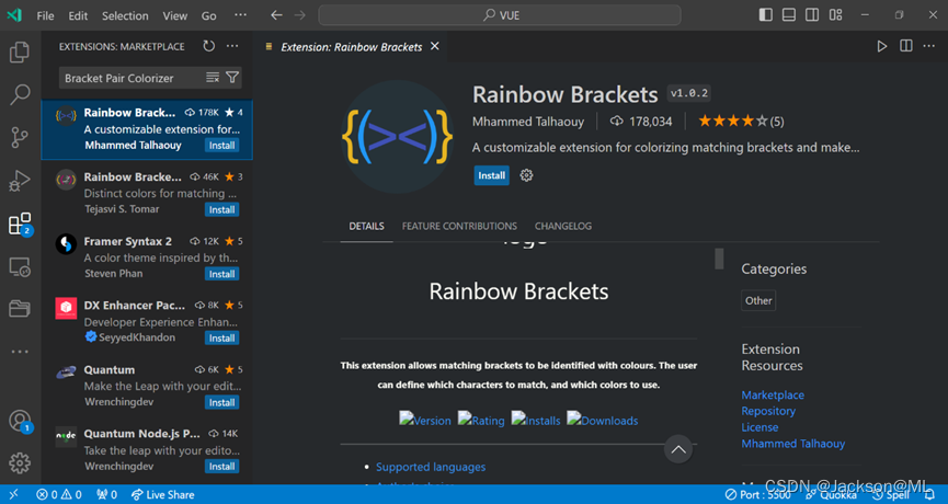 在Visual Studio Code中安装加速TypeScript程序开发的插件