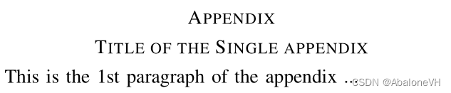 The effect of a single-section appendix