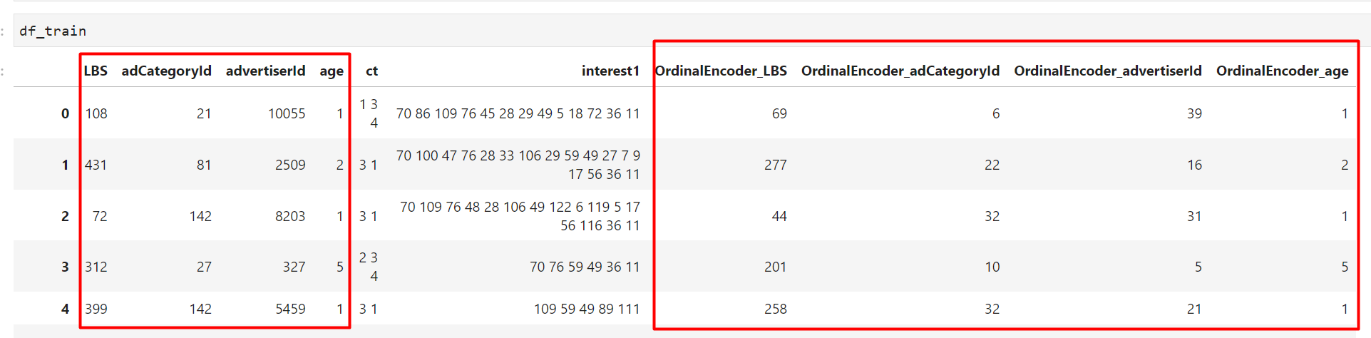 python三种编码OneHotEncoder,LabelEncoder,OrdinalEncoder对比_labelencoder编码 代码 ...