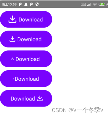 android button 按钮，设置左/右小图标，与文字居中距离