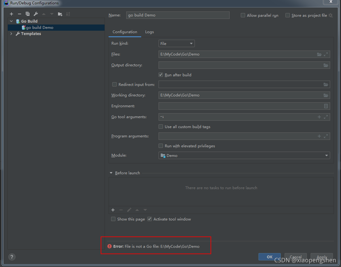 Go使用Goland的go build的配置_goland go buildCSDN博客