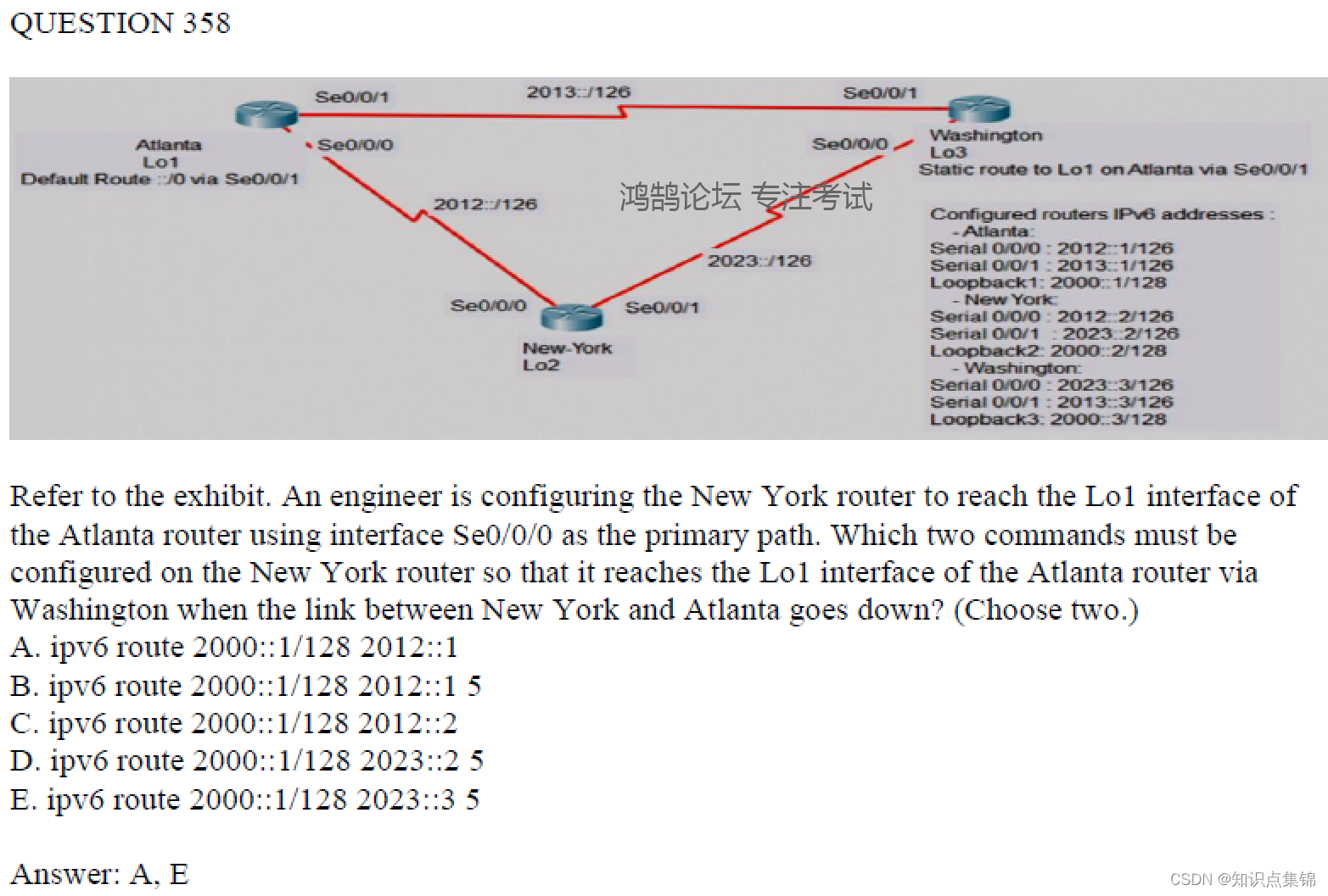 免费分享思科CCNA考试200-301练习题库参考资料_ccna题库下载-CSDN博客