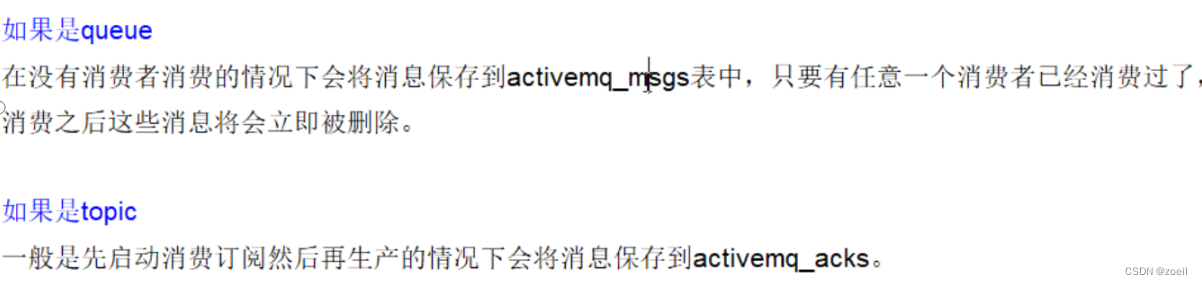 ActiveMQ的消息存储和持久化