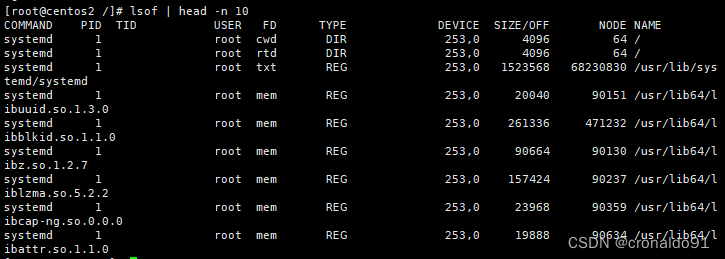 Linux命令：lsof