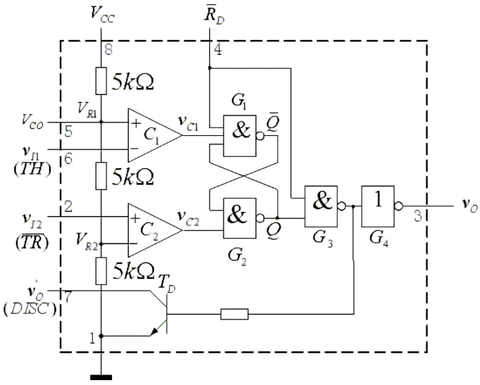 555施密特触发器电路图_555定时器构成的施密特触发器