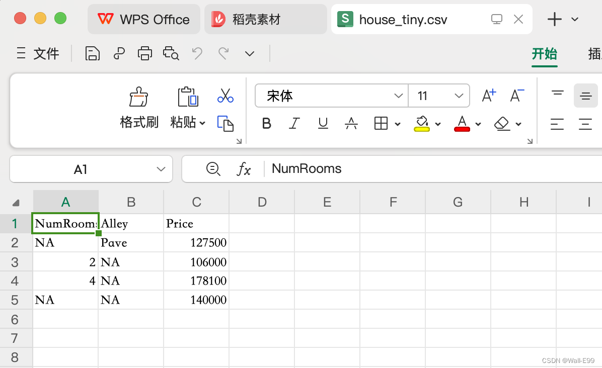 动手学深度学习（pytorch版）第二章-2.2数据预处理Note-pandas