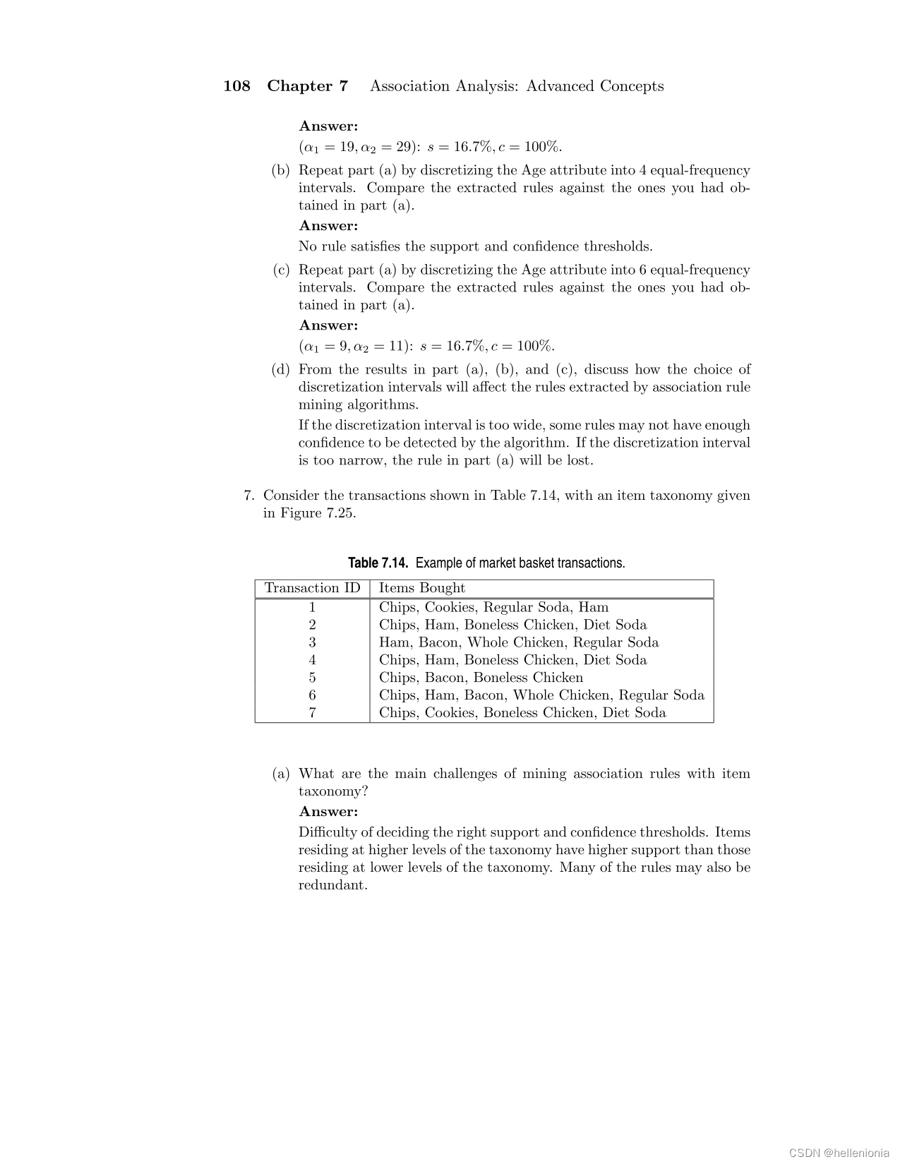 【数据挖掘导论课后习题答案】第7章 Association Analysis: Advanced Concepts（含英文原版）_数据挖掘第七 ...