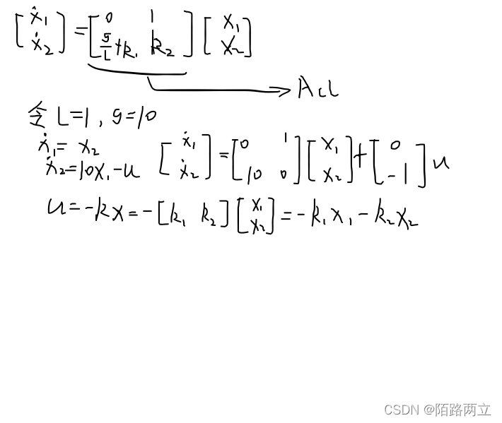 图2-3 状态空间方程推导