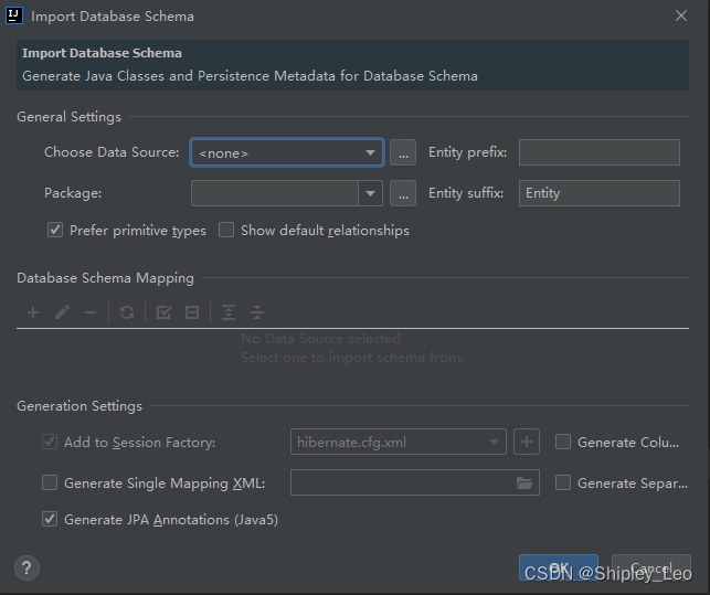 java annotations database schema