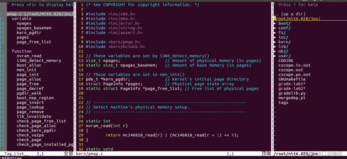 2.2.3.1vim + ctags + cscope + taglist