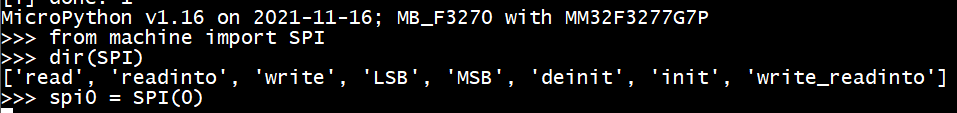 在mm32f3270上为micropython创建SPI模块