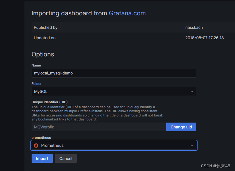 Prometheus - Grafana 监控 MySQLD  Linux服务器 demo版