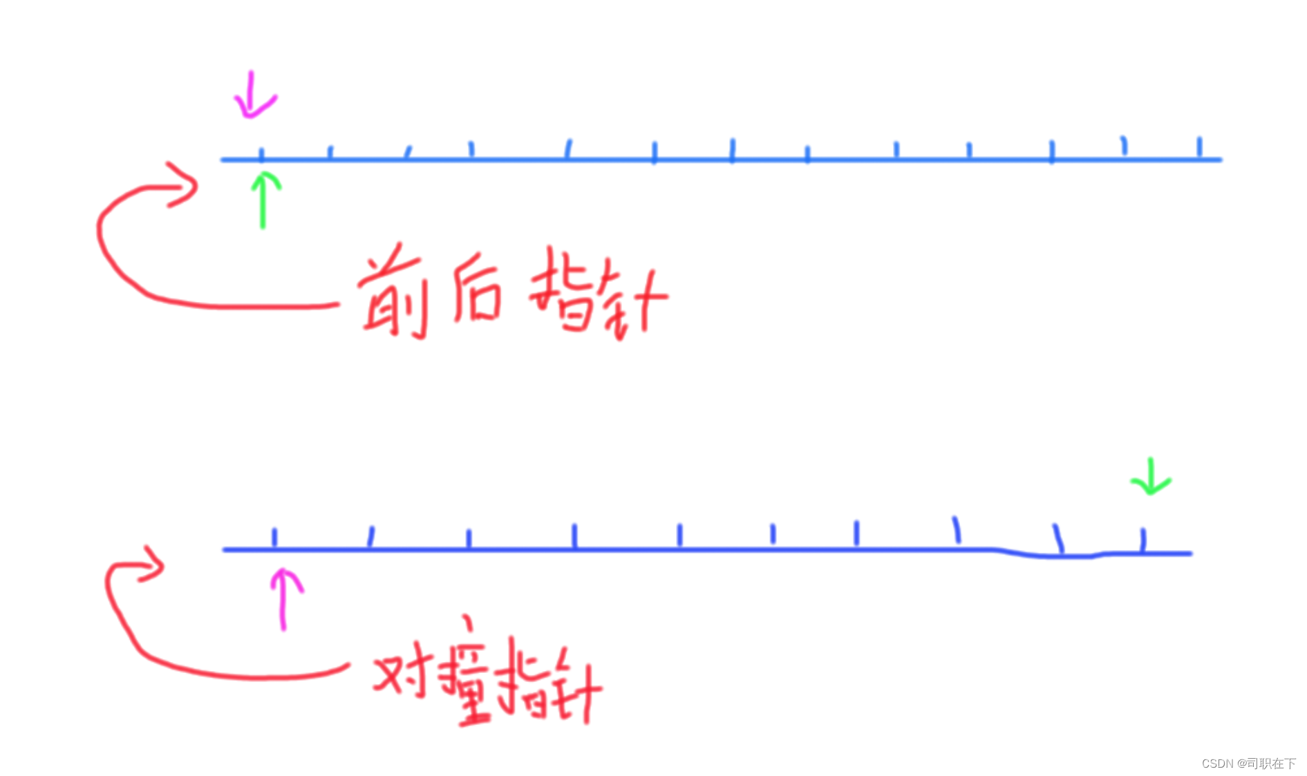 双指针算法，基础算法实践，基本的算法的思想，双指针算法的实现