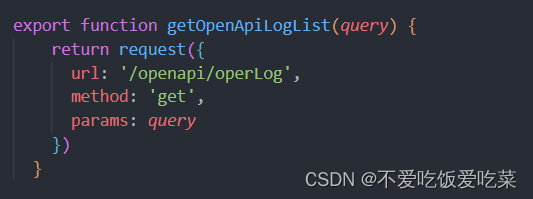 The query parameter of the get method