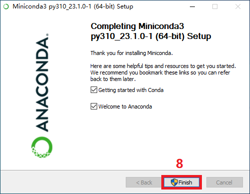 Miniconda安装步骤8