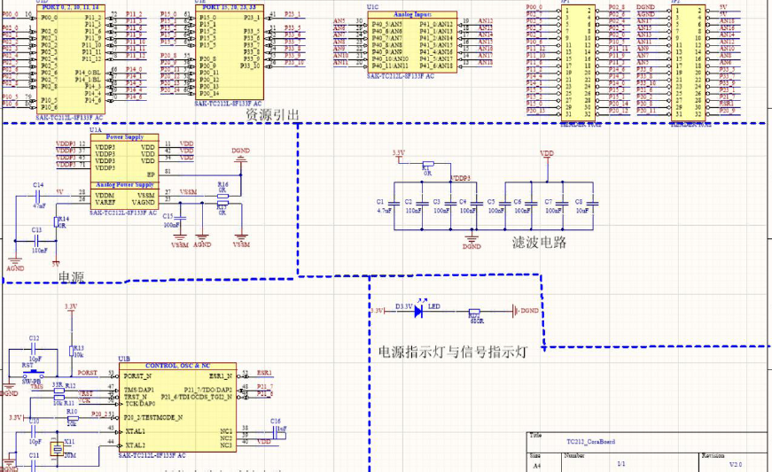 ▲ 图 3.1.2TC212核心板原理图