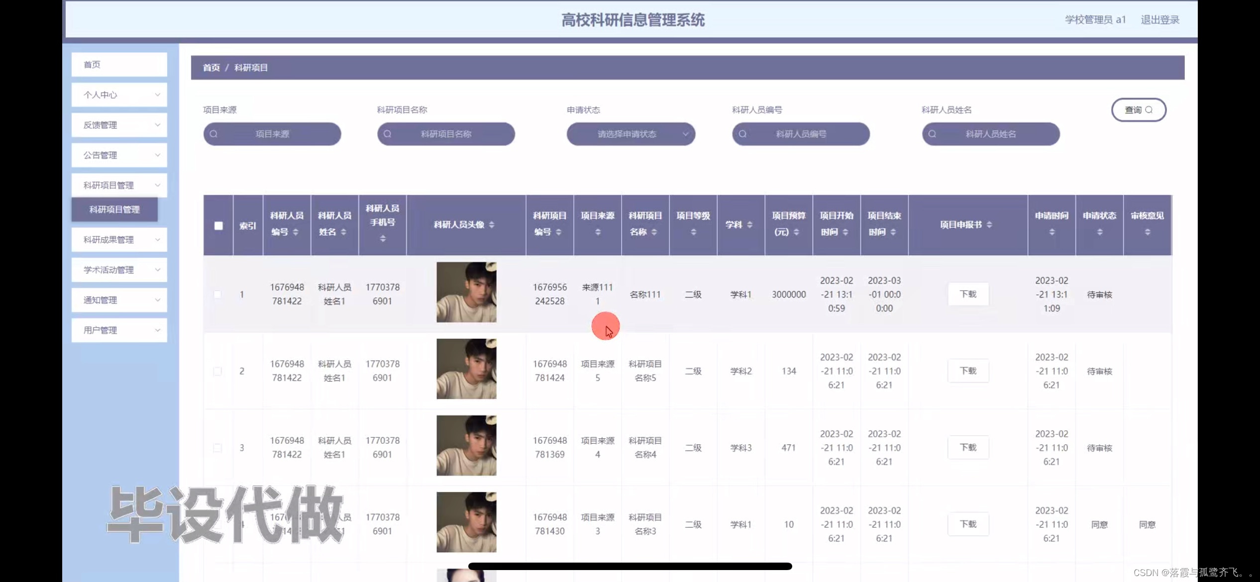 高校科研信息管理系统的设计