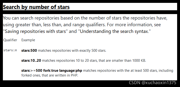 github_搜索引擎/多关键字查找筛选github项目/高级搜索语法/精确筛选项目(by official document)search ...