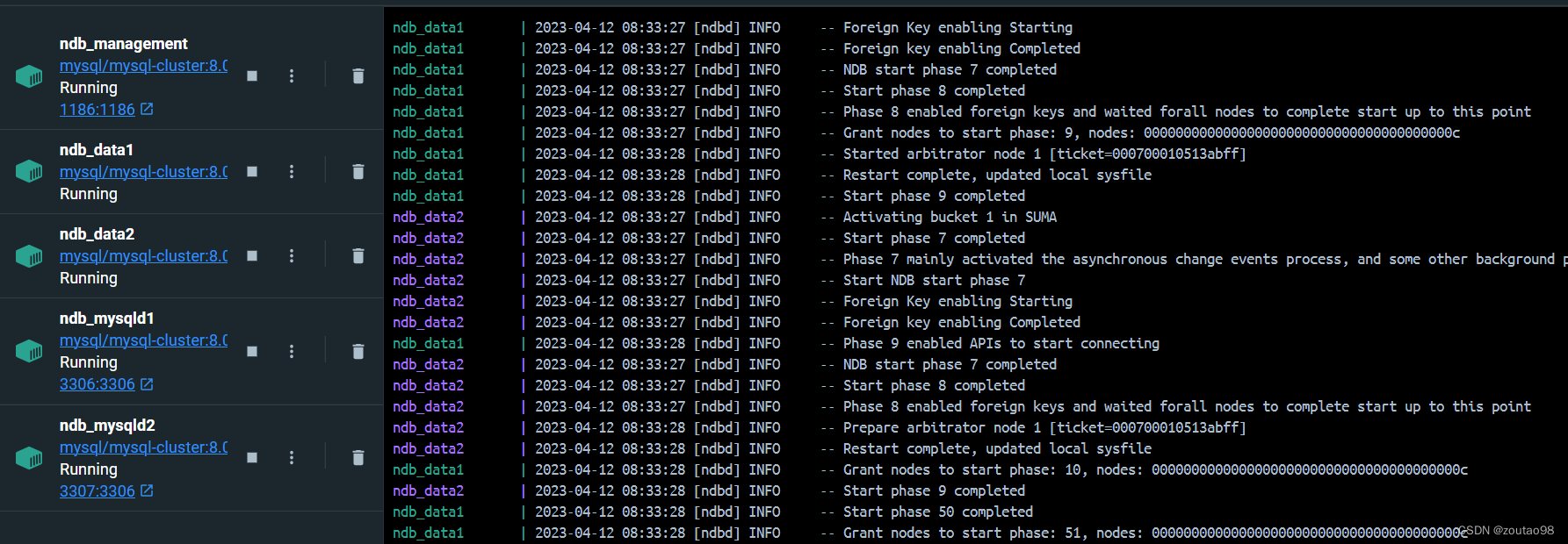 MySQL NDB Cluster使用docker compose一键部署