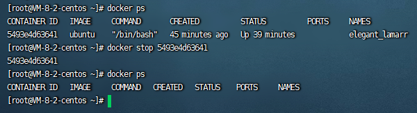 停止已经退出但是还在运行的容器示例