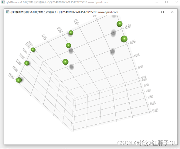 Qt开发技术：Q3D图表开发笔记（一）：Q3DScatter三维散点图介绍、Demo以及代码详解-小白菜博客