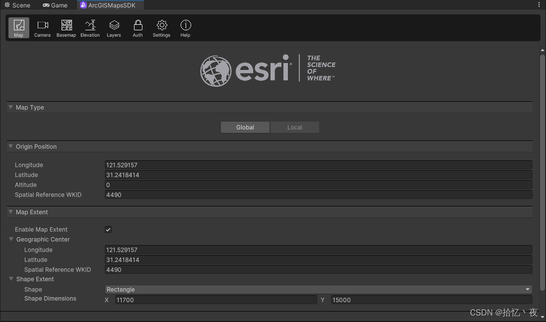 ArcGIS Map Sdk for unity使用