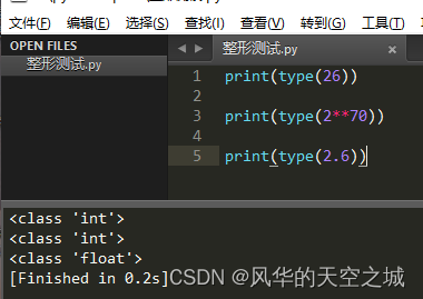 数据类型-整形浮点型测试