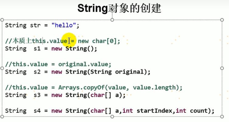 string对象的创建