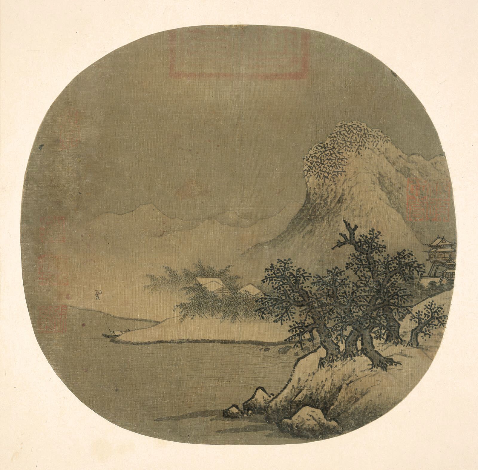 三,《团扇雪山萧寺图》