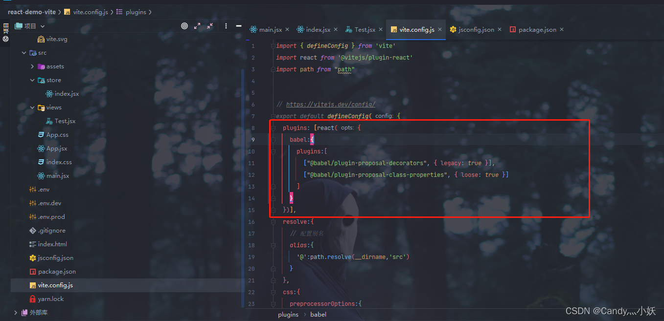 VITE 创建React使用装饰器_vite 支持装饰器CSDN博客
