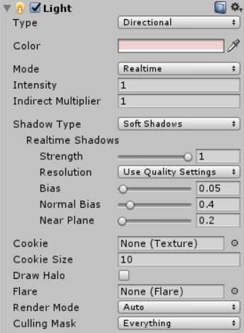 【Unity3D】灯光组件Light