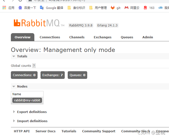 Docker下安装RabbitMQ