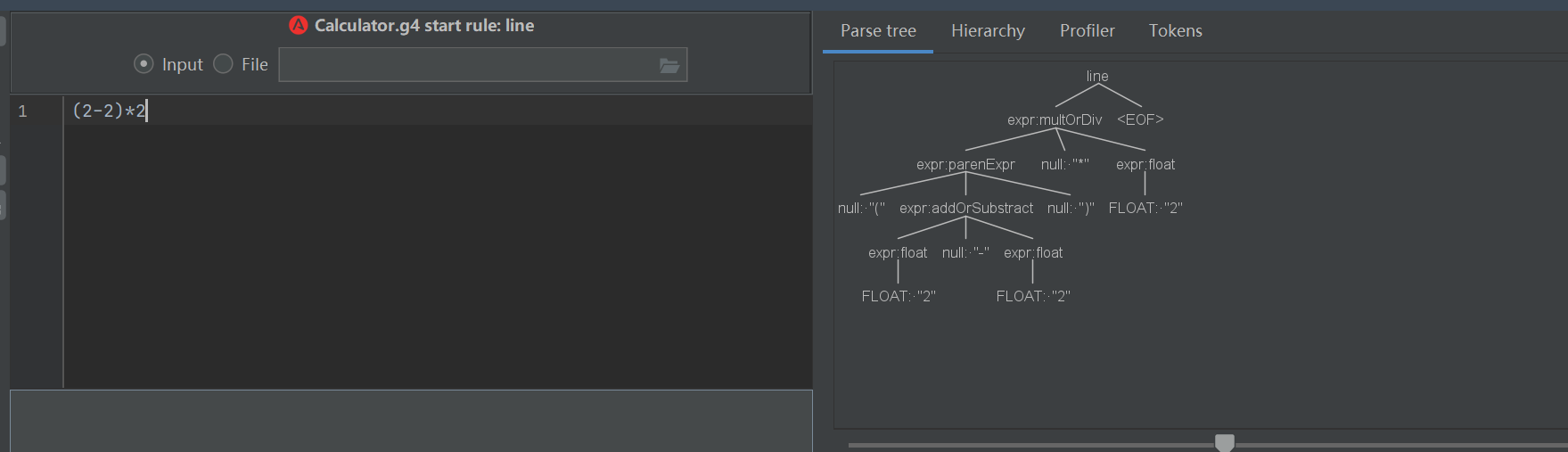 antlr4 入门IDEA插件使用——(二)