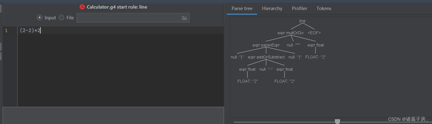 antlr4 入门IDEA插件使用——(二)