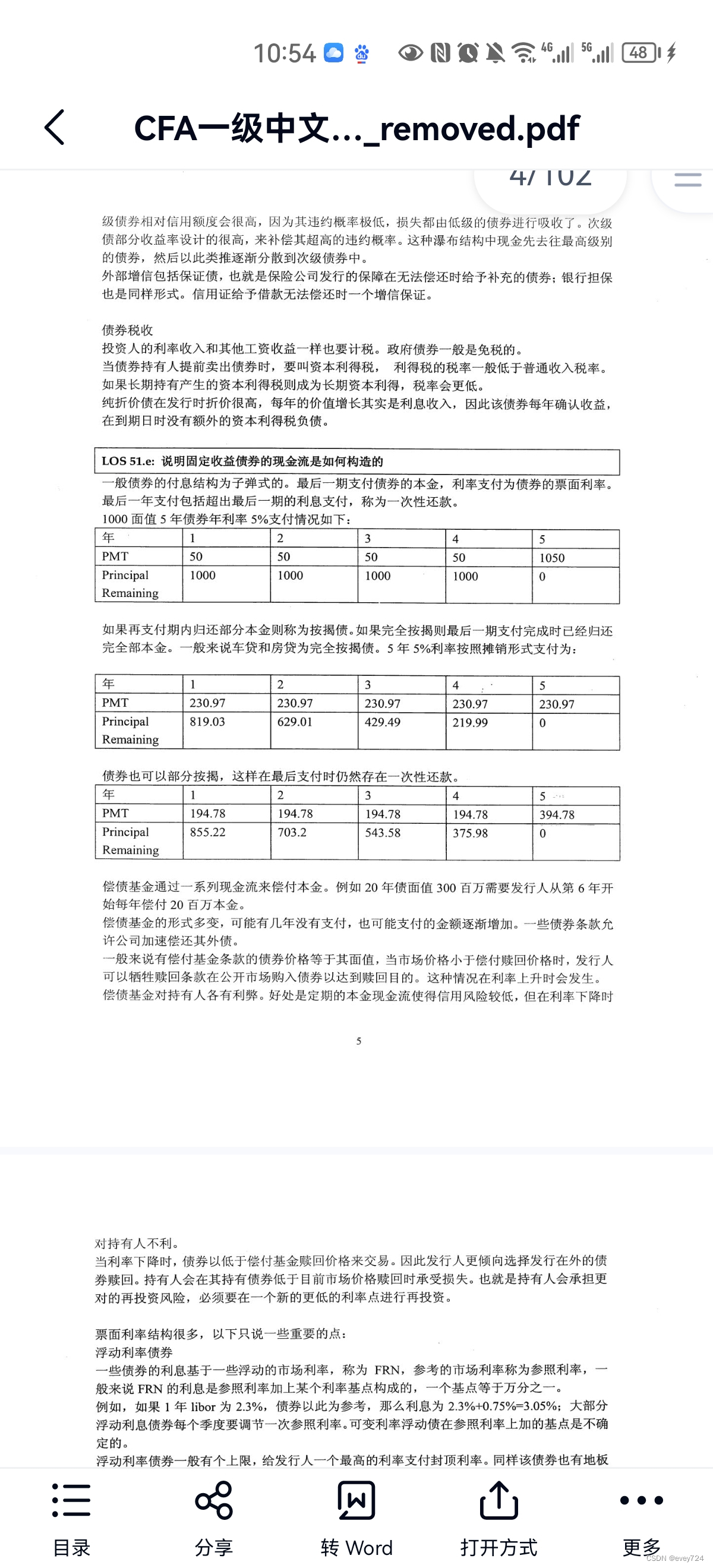 cfa一级中文精读