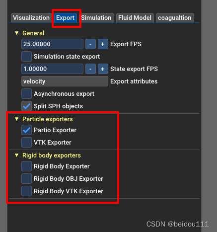 splishsplash输出结果的后处理重现和保存