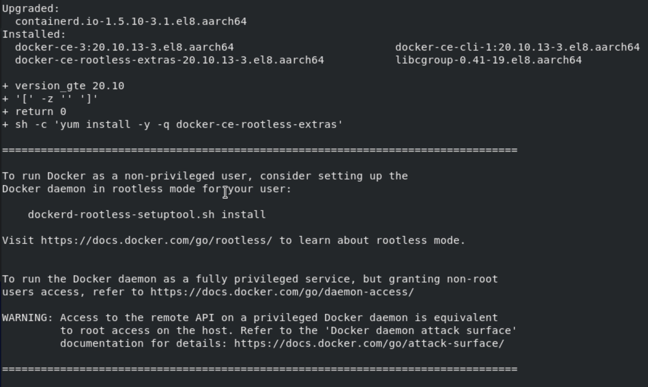 centos8-docker-finish