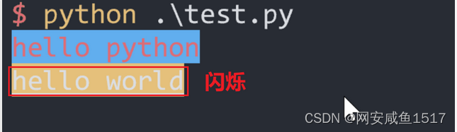 Python终端输出彩色样式